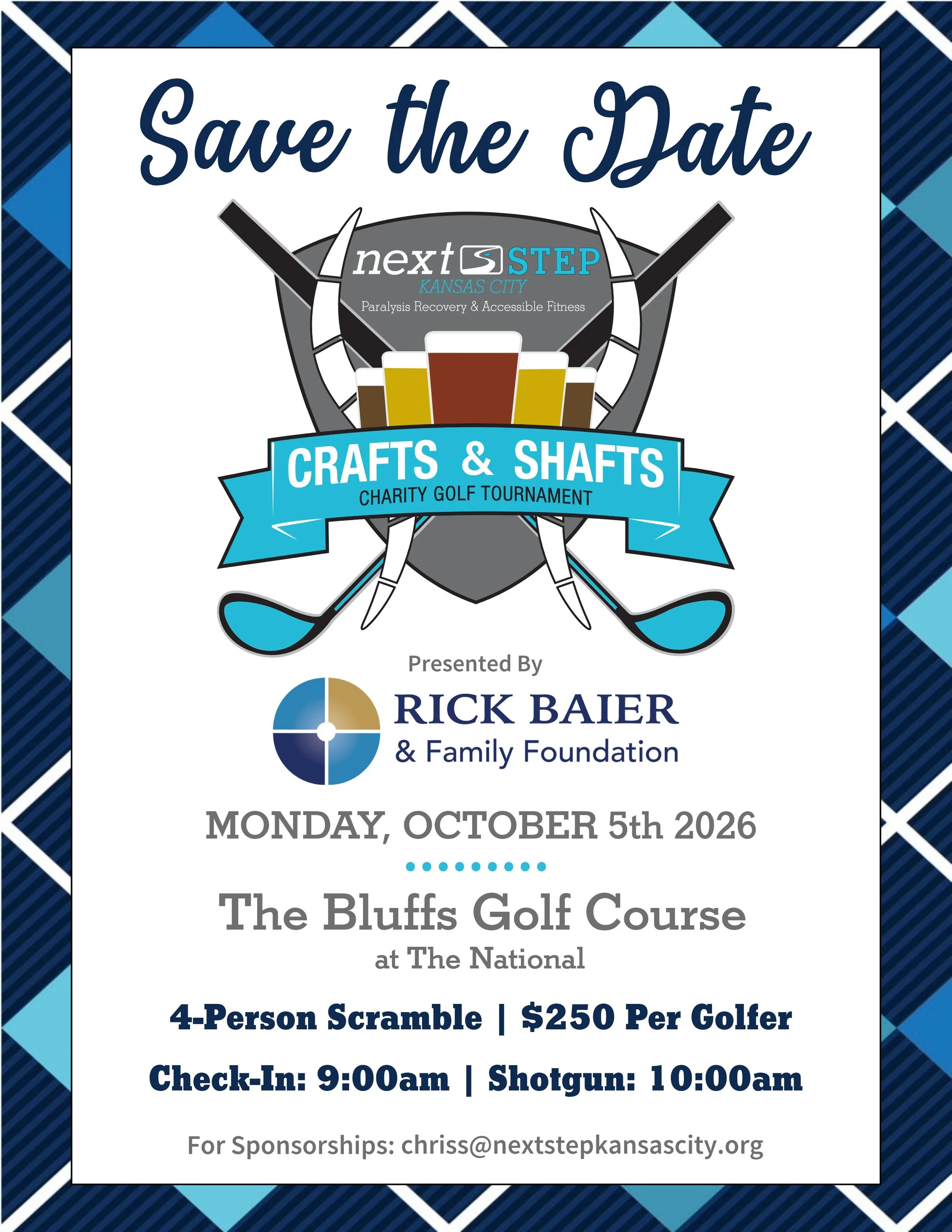 ⛳️ SAVE THE DATE ⛳️

Mark your calendars for Crafts &amp; Shafts 2026!

Join us for another unforgettable day of golf, community, craft beverages, and giving back at our annual charity tournament. 🙌🏽

📅 October 5th, 2026
📍 The Bluffs Golf Course 