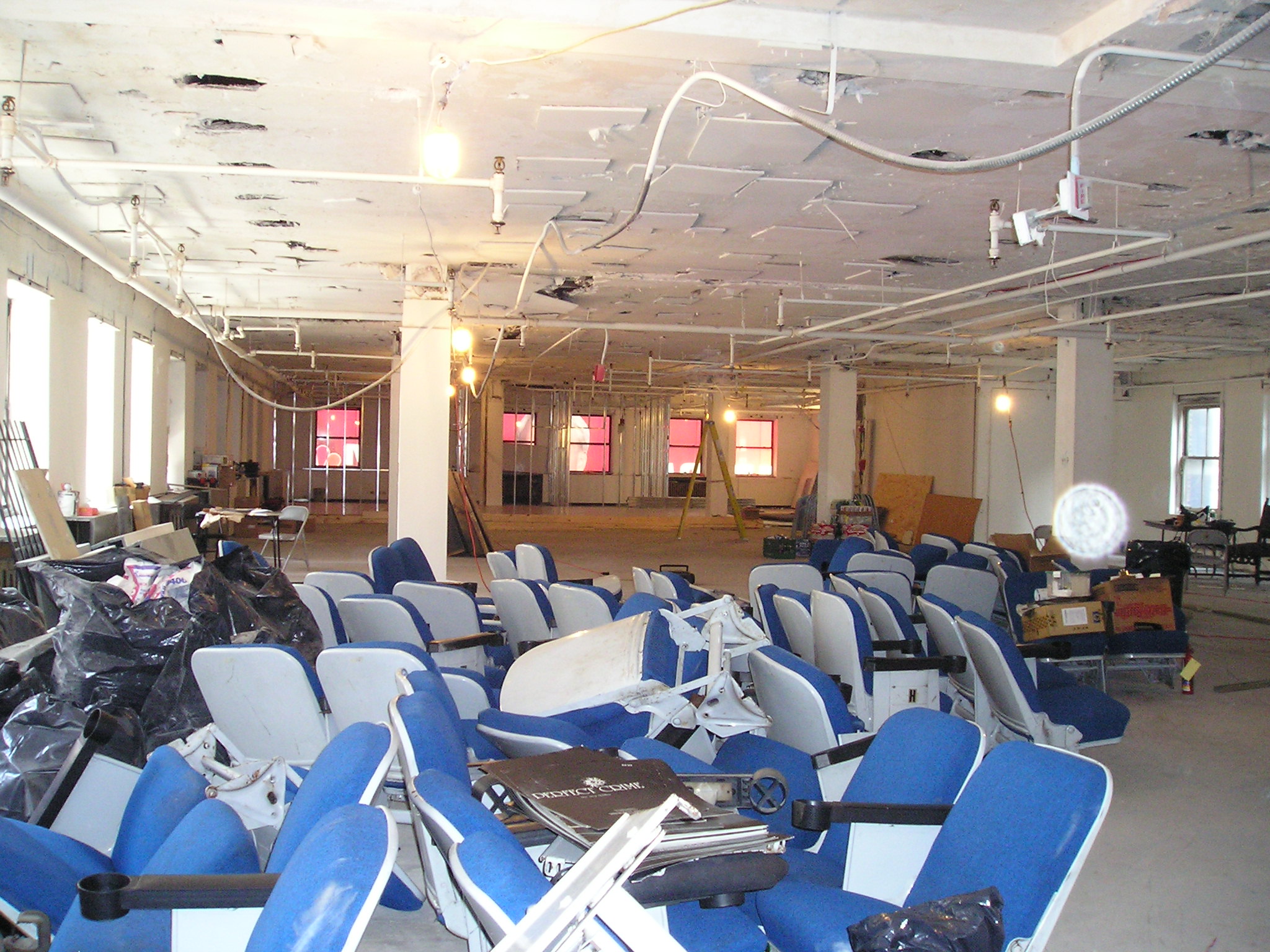 4th floor looking towards the stage of the Anne L. Bernstein Theater - Before