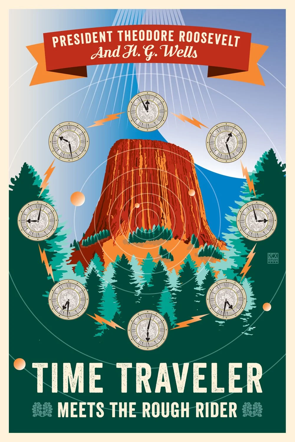 “H. G. Wells: A Time Traveler’s Life” print series is the National Parks Arts Foundation’s Instagram featured weekend post