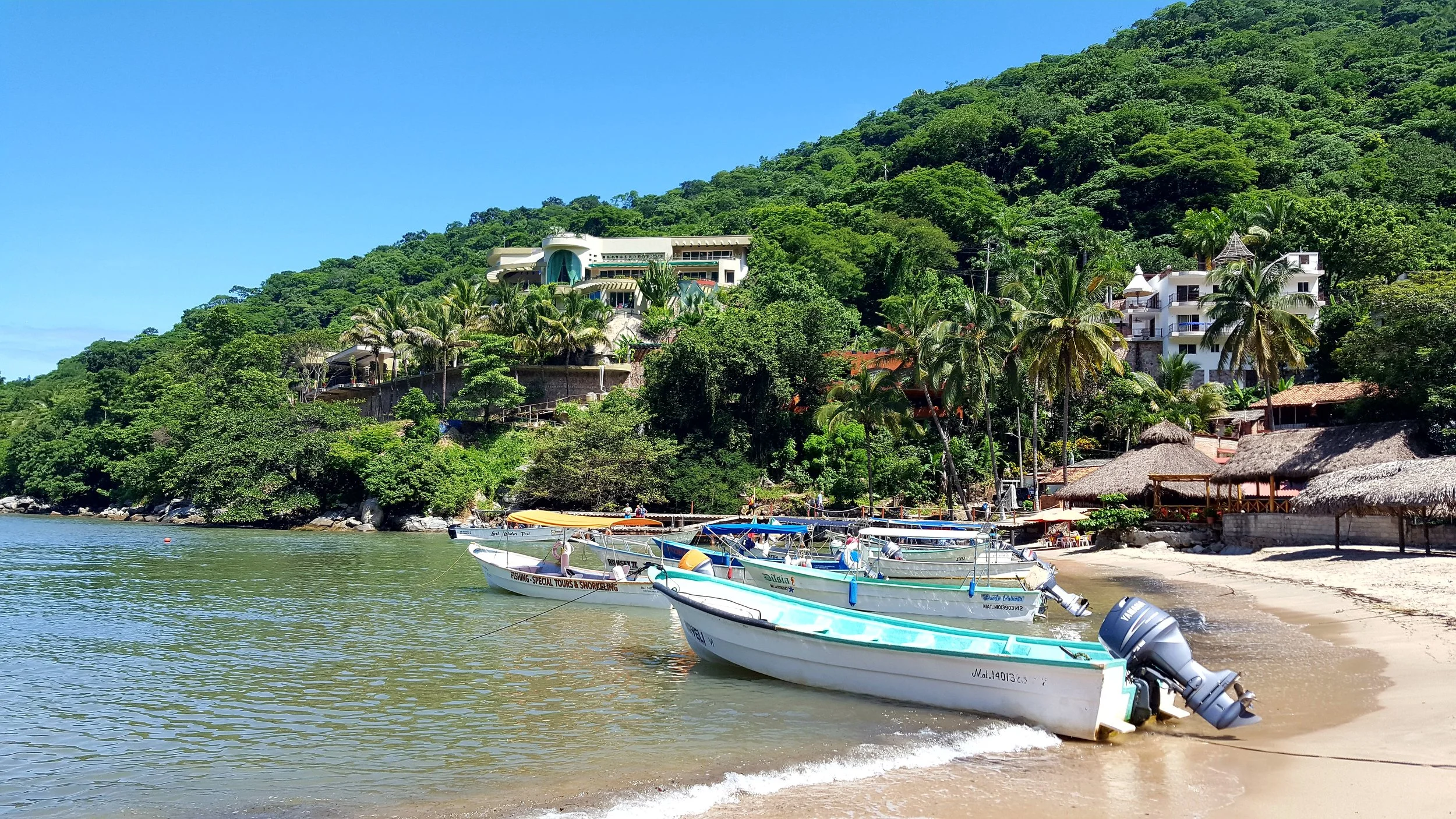 Before hiking in Yelapa, we took a water taxi from Boca de Tomatlan