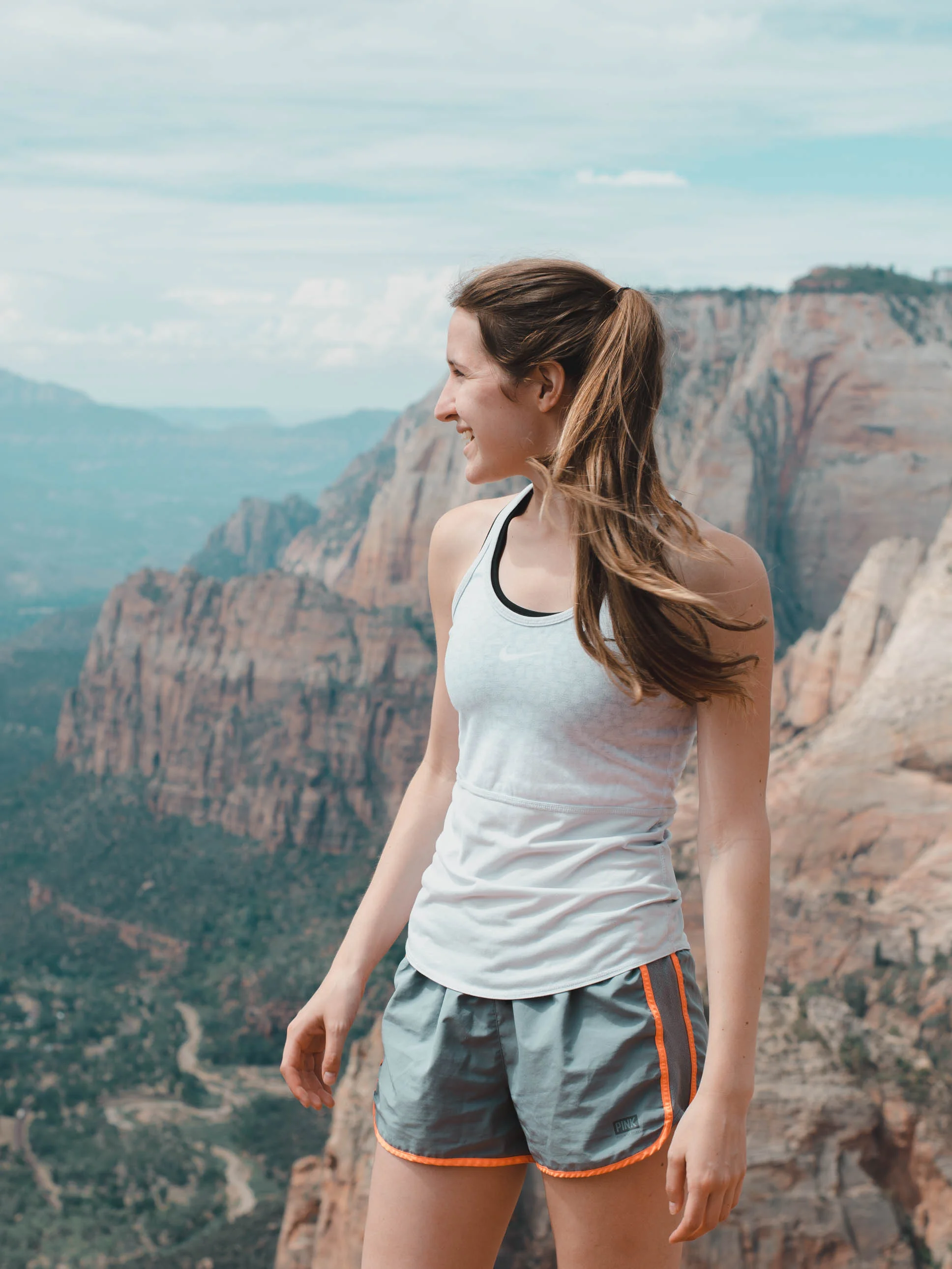 Standing on the top of Observation Point in Zion