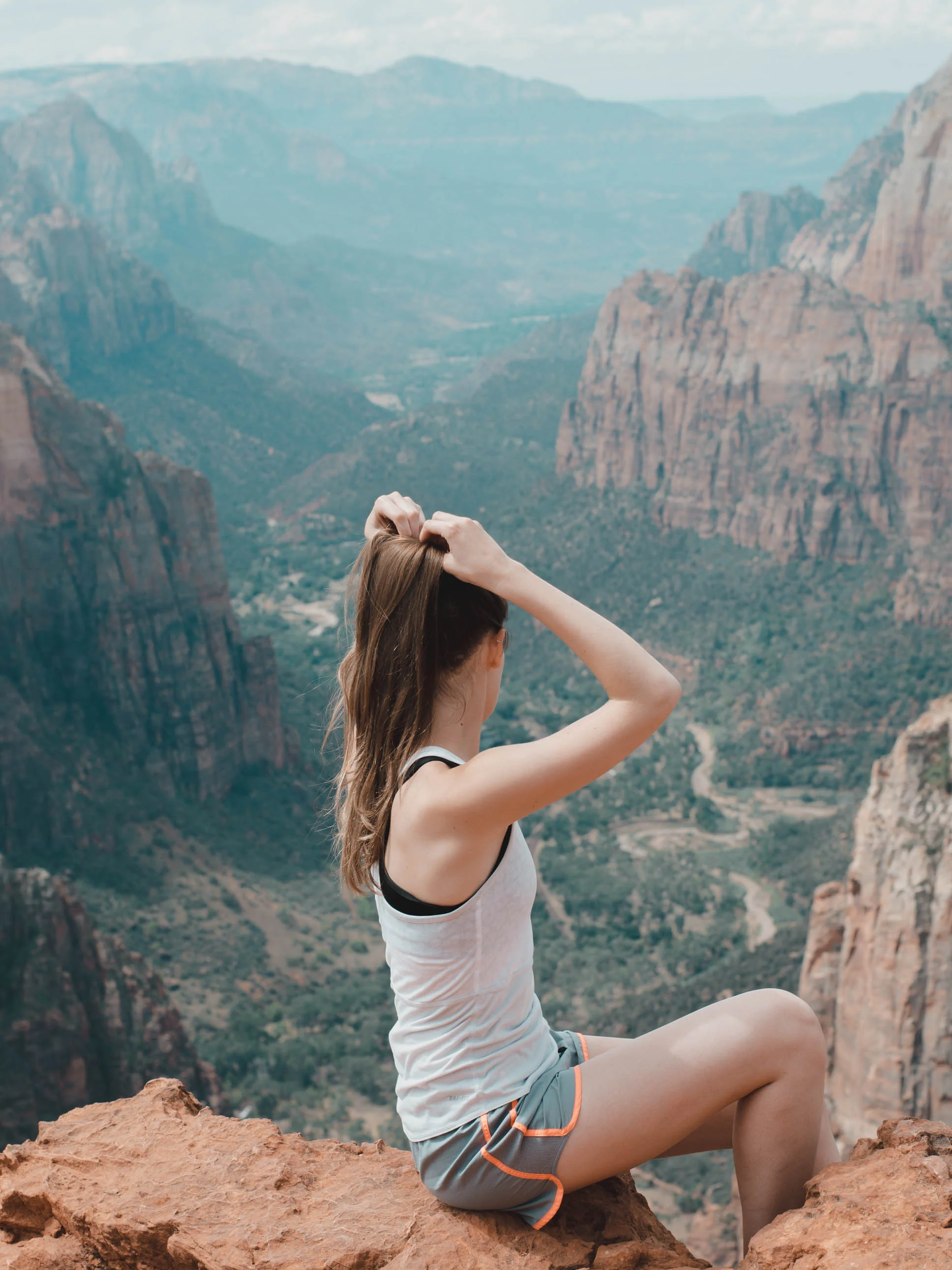 The view from the end of Observation Point trail in Zion