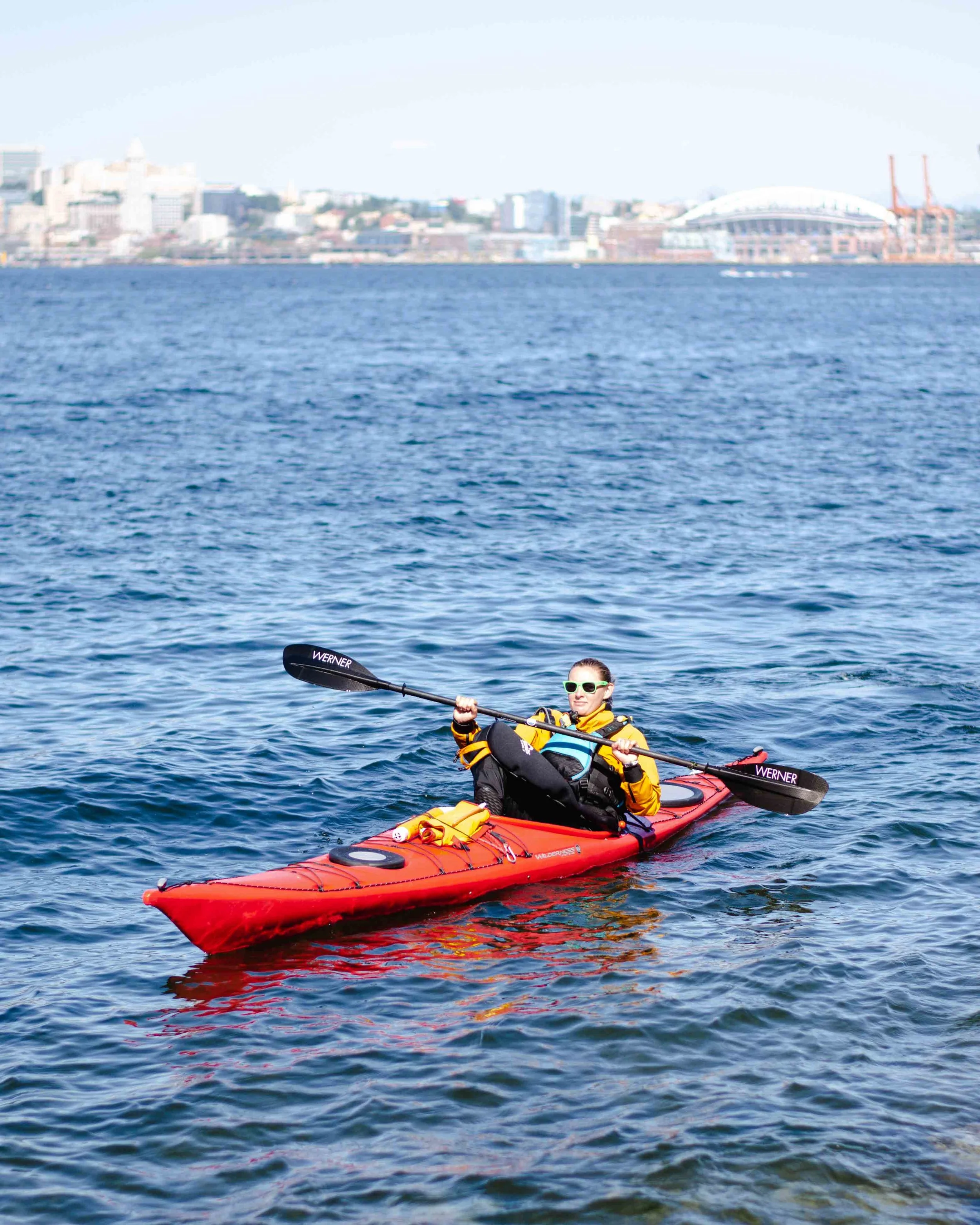 Kayaking in the Puget Sound off of Alki Beach