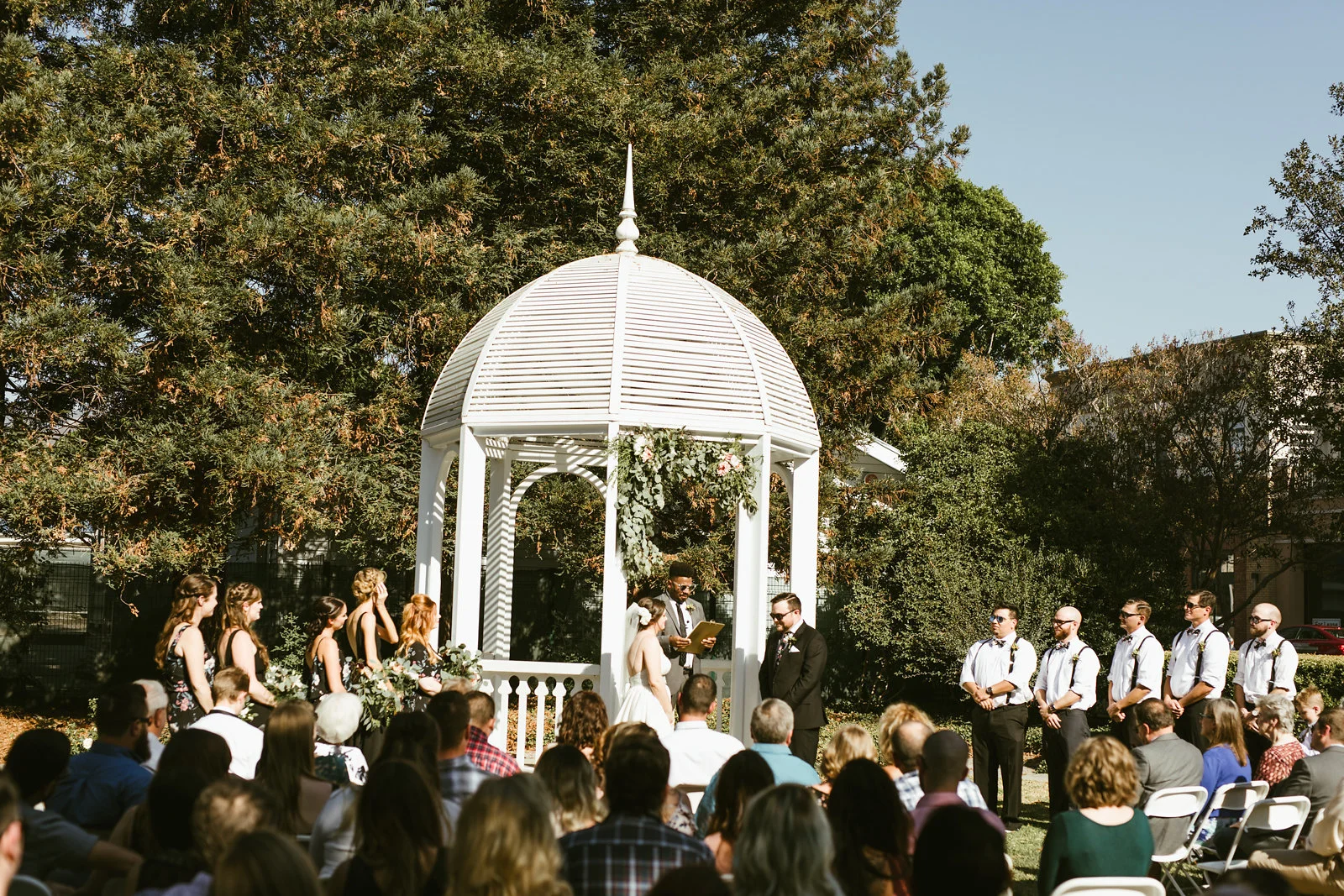 We had perfect weather, and the ceremony was lead by a dear friend of theirs. It was beautiful! 