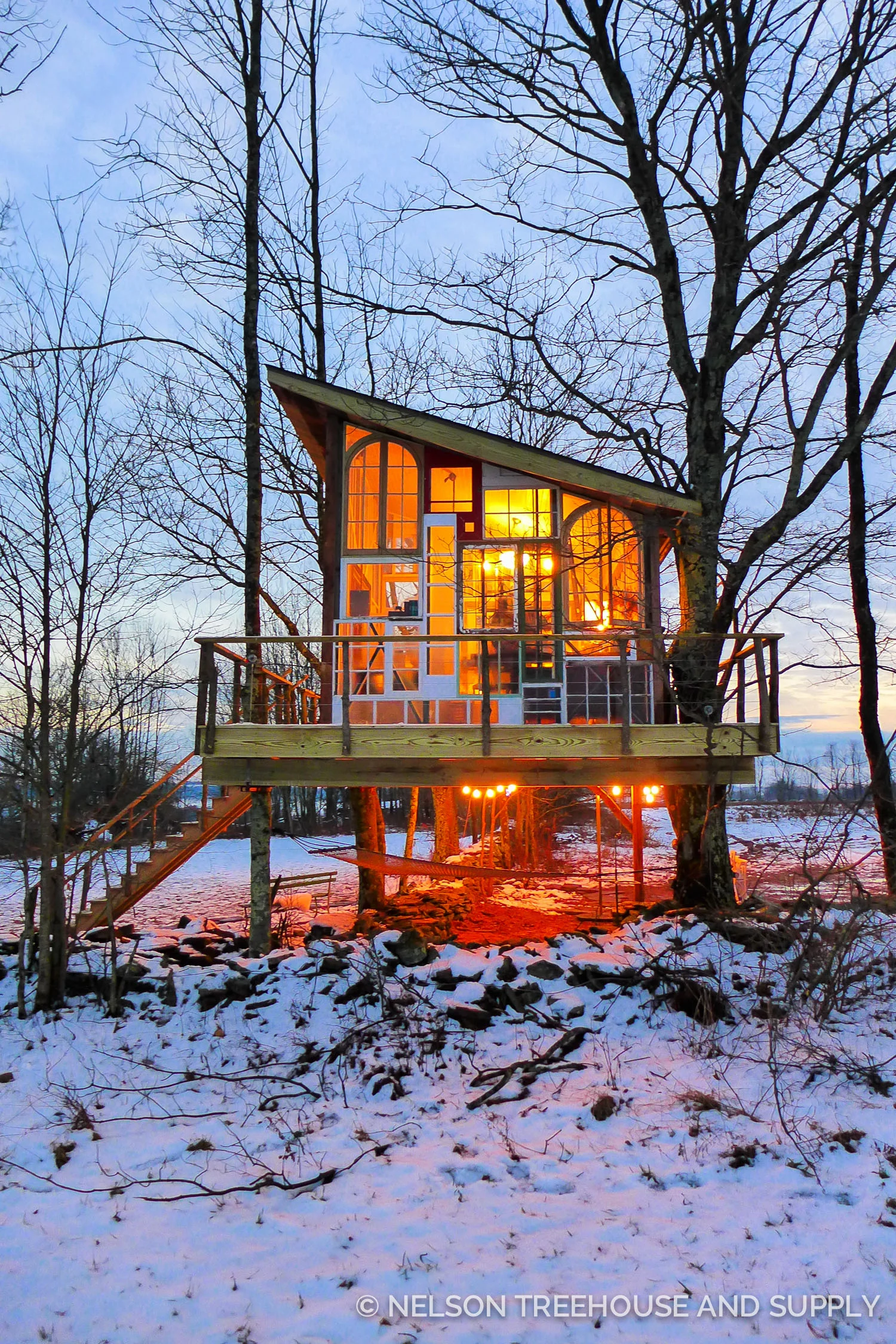 Photo Tour Catskills Glasshouse Treehouse — Nelson Treehouse