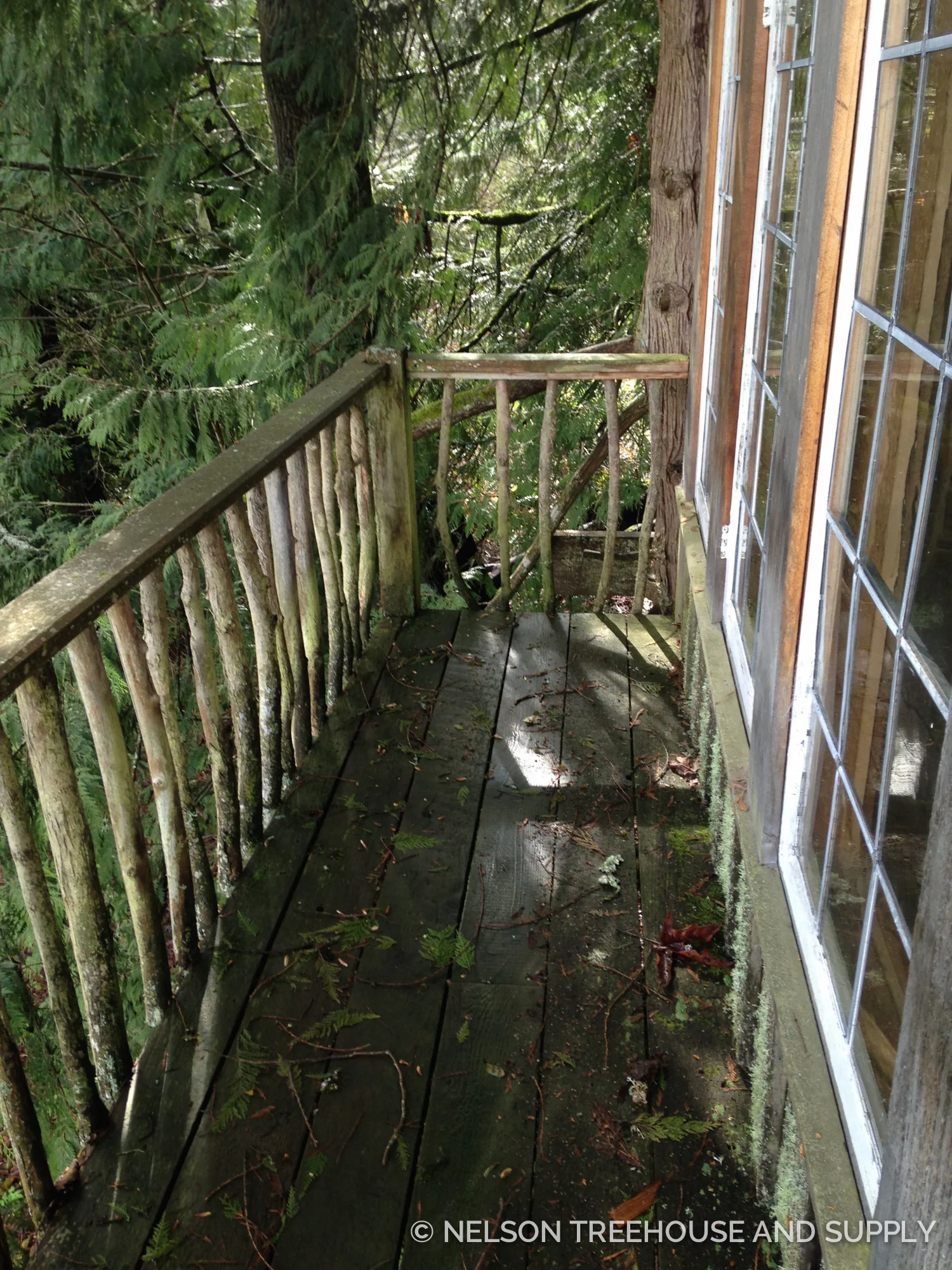 Wet weather ate away at the original decking. Pete and the crew replaced it with sturdy western red cedar.
