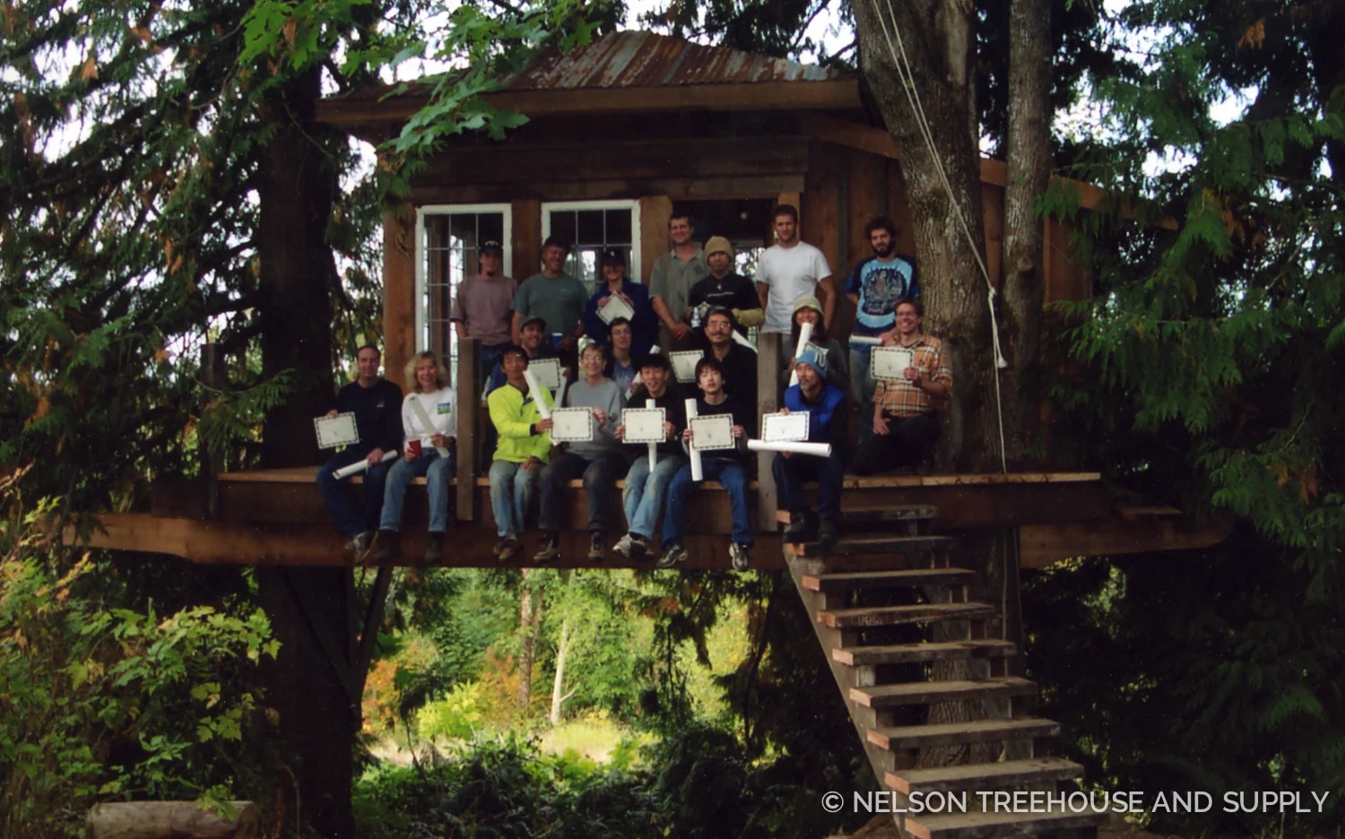ete first built Lolly's treehouse in 2002 at a treehouse workshop. Treehouse friends from around the world united to learn tricks of the treehouse trade in this hands-on workshop!