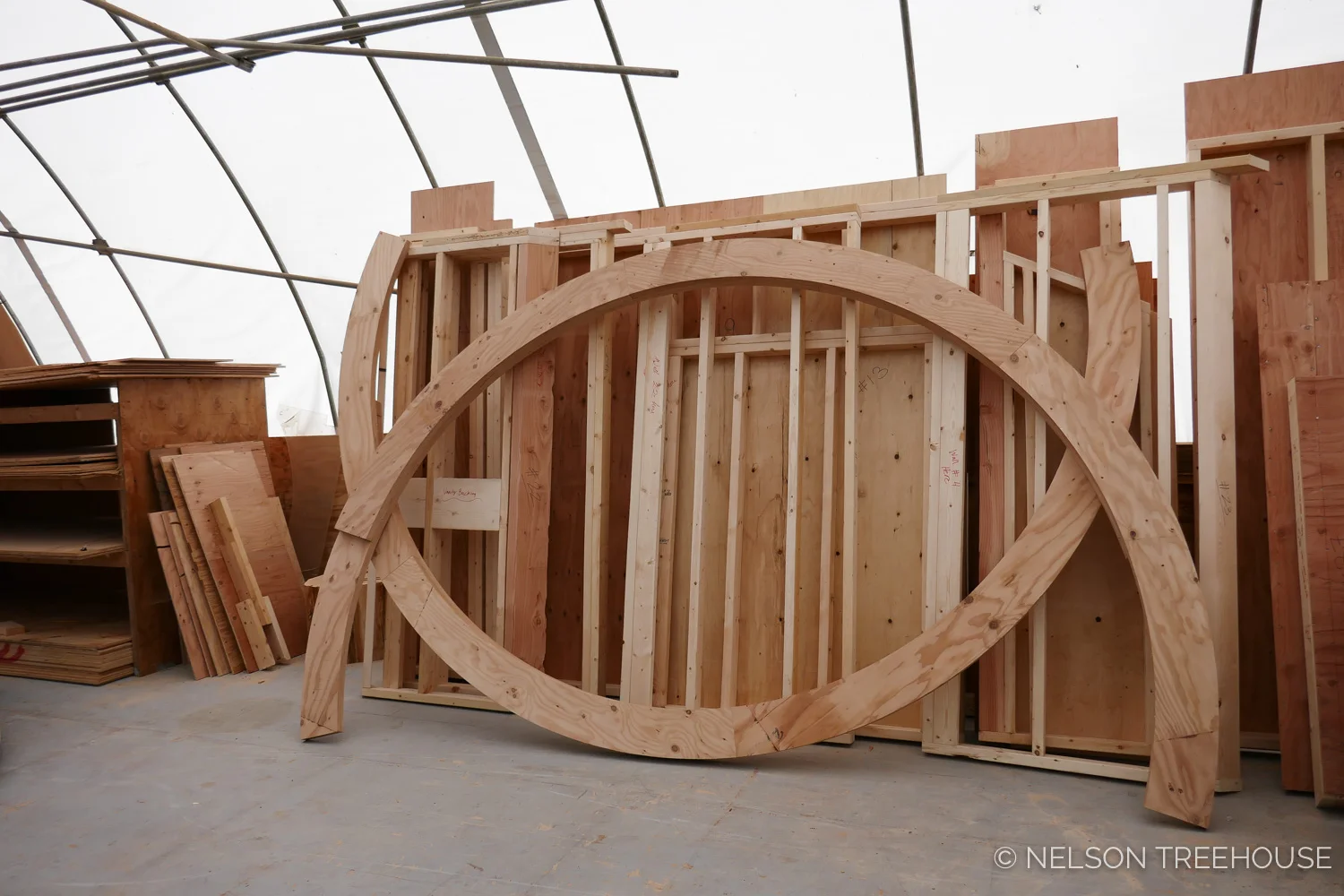 Treehouse Ring Beam prepped for Shipment