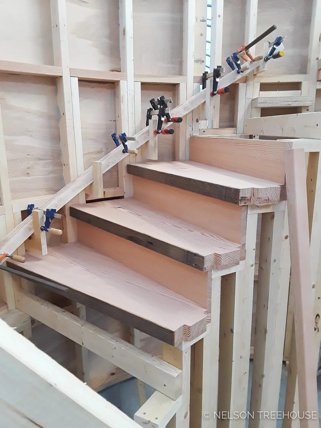 Prefabricated Spiral Staircase for Maine Treehouse