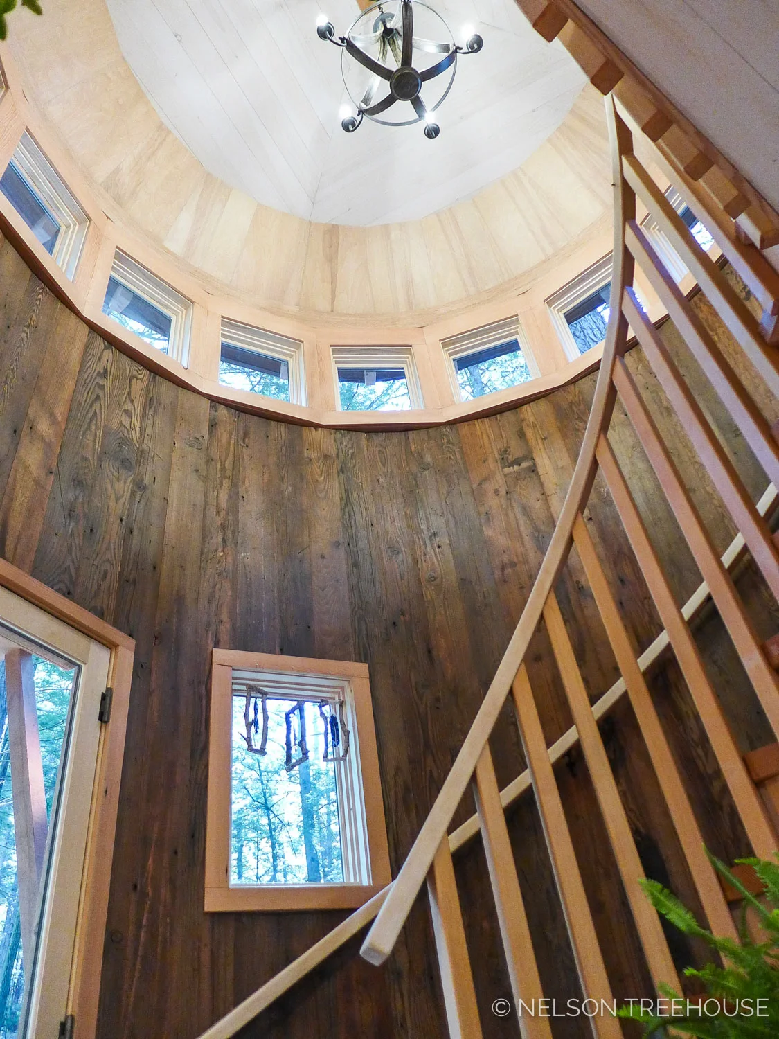 Magical Maine Treehouse Winidng Staircase