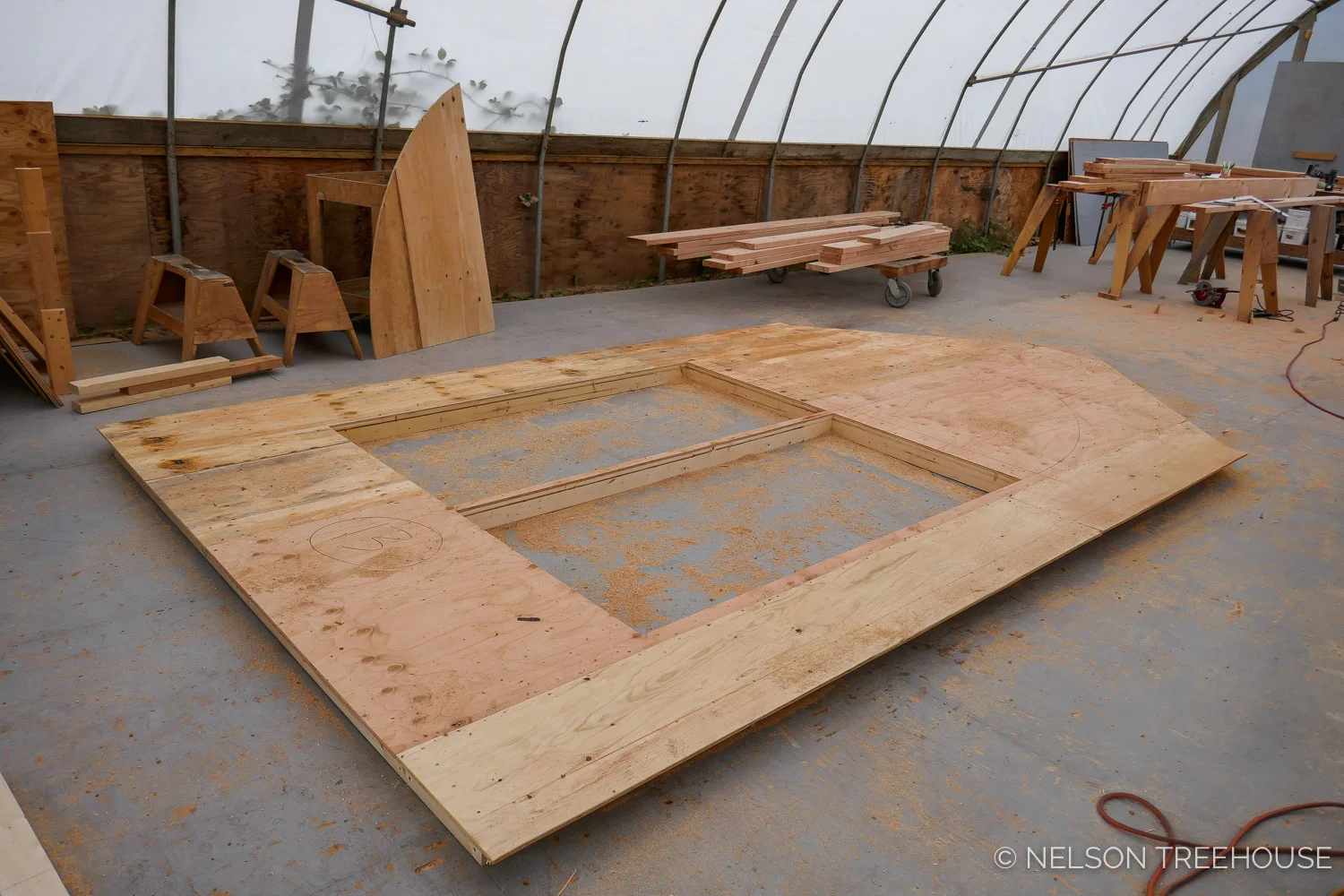 Nelson Treehouse Prefab for Treehouse Utopia - gothic window framing