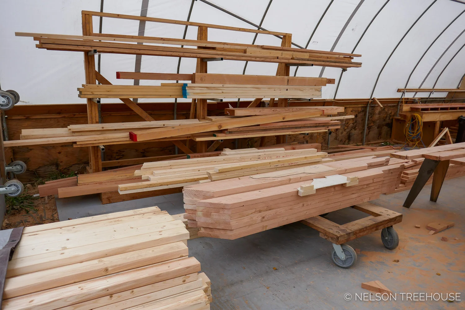 Nelson Treehouse Prefab for Treehouse Utopia - rafter set