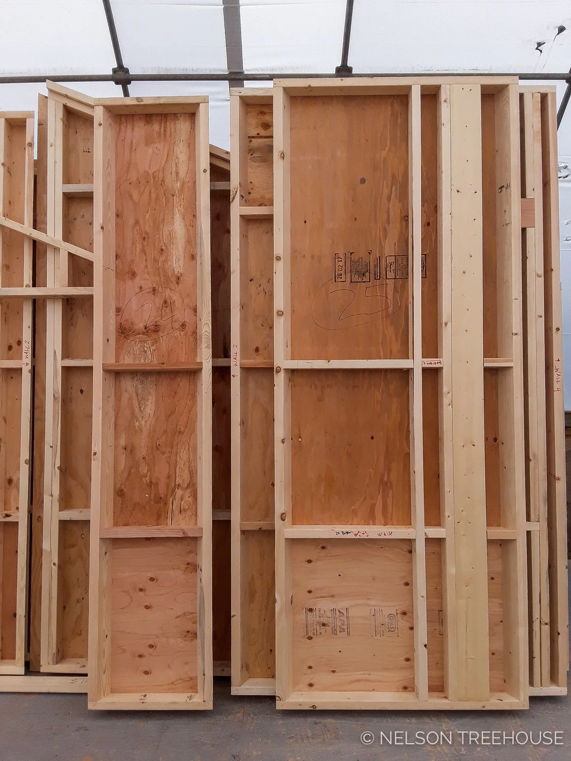 Nelson Treehouse Prefab for Treehouse Utopia - walls