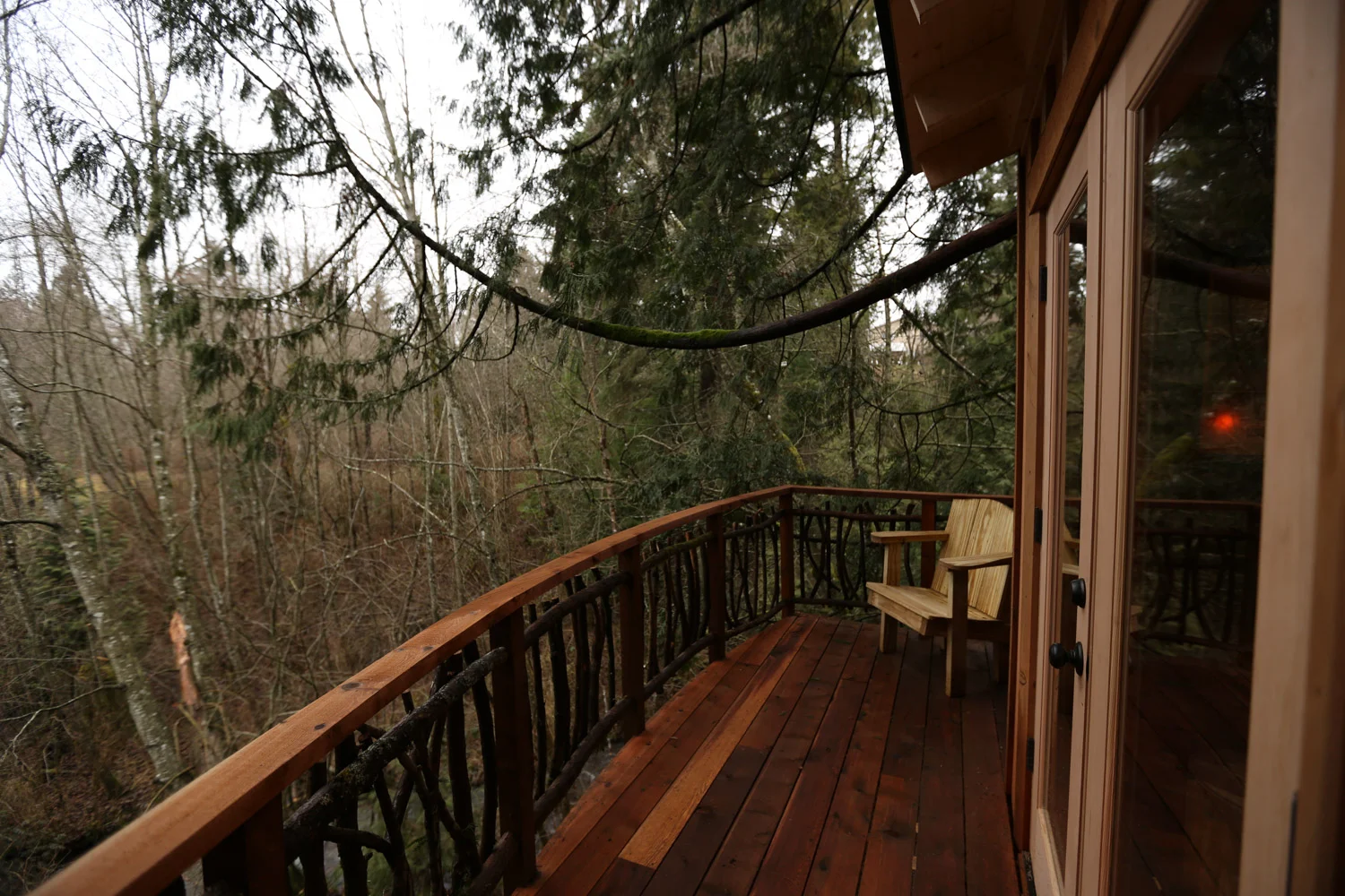 Nelson treehouse recording studio deck