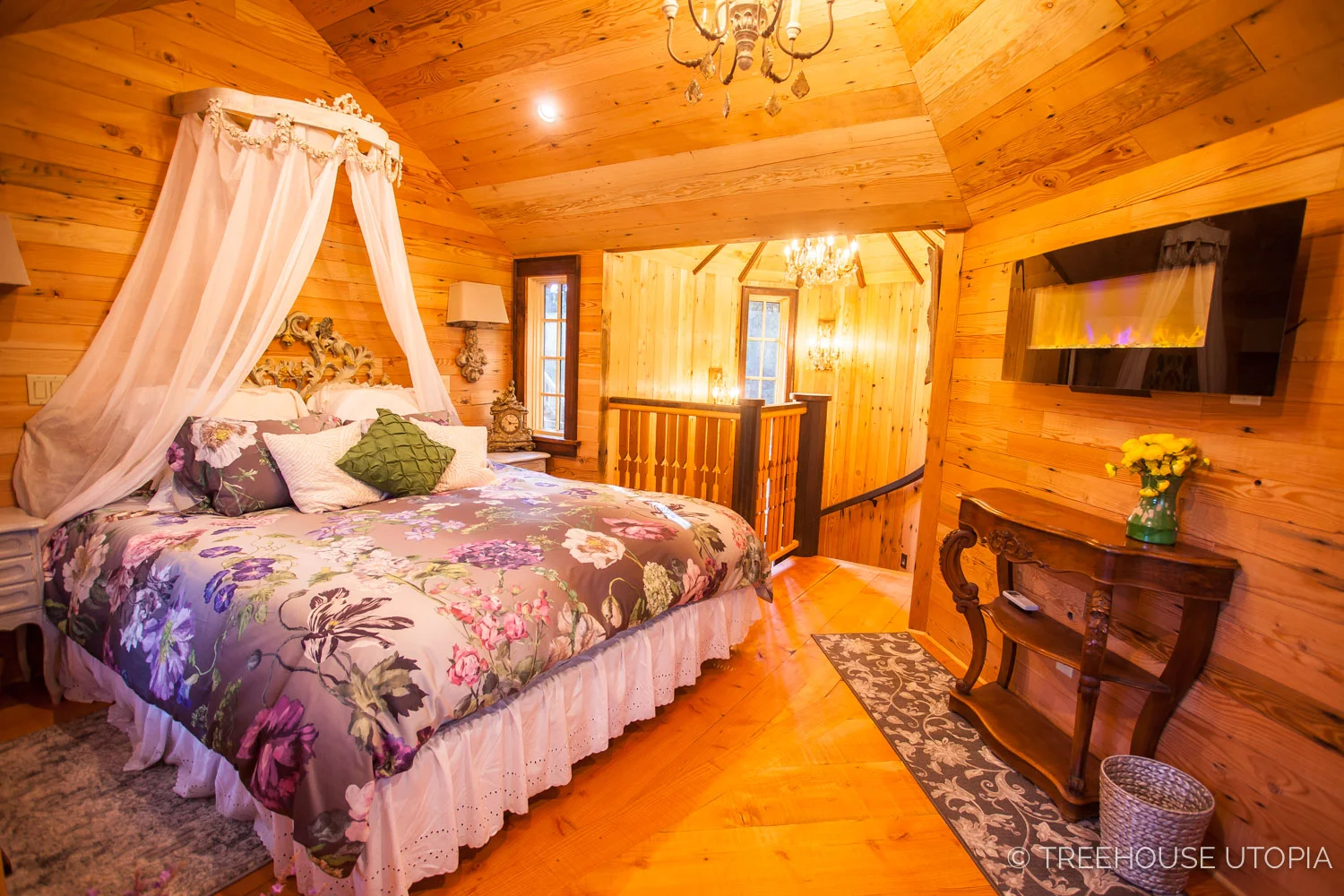 Inside Chateau at Treehouse Utopia
