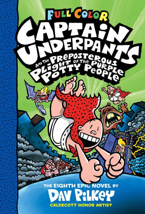 Flatting and Color Assists When we last saw George and Harold, they were about to take their pet pterodactyl, Crackers, back to the Cretaceous period in the Purple Potty time machine. But things didn't work out quite as they had hoped. They've entered an absurd alternative reality where teachers are nice, kids are allowed to read banned books, and the cafeteria food doesn't smell like dirty diapers. Even worse, they've discovered alternative versions of themselves — Evil George and Evil Harold — who plan to unleash some preposterous plans on Piqua, Ohio. Now, it's up to George and Harold to defeat the evil twins and their superhero, Captain Blunderpants.