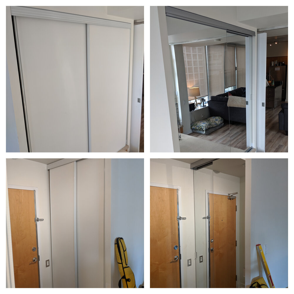Sliding Closet Doors Installation And, How To Install Sliding Mirror Closet Doors Over Carpet