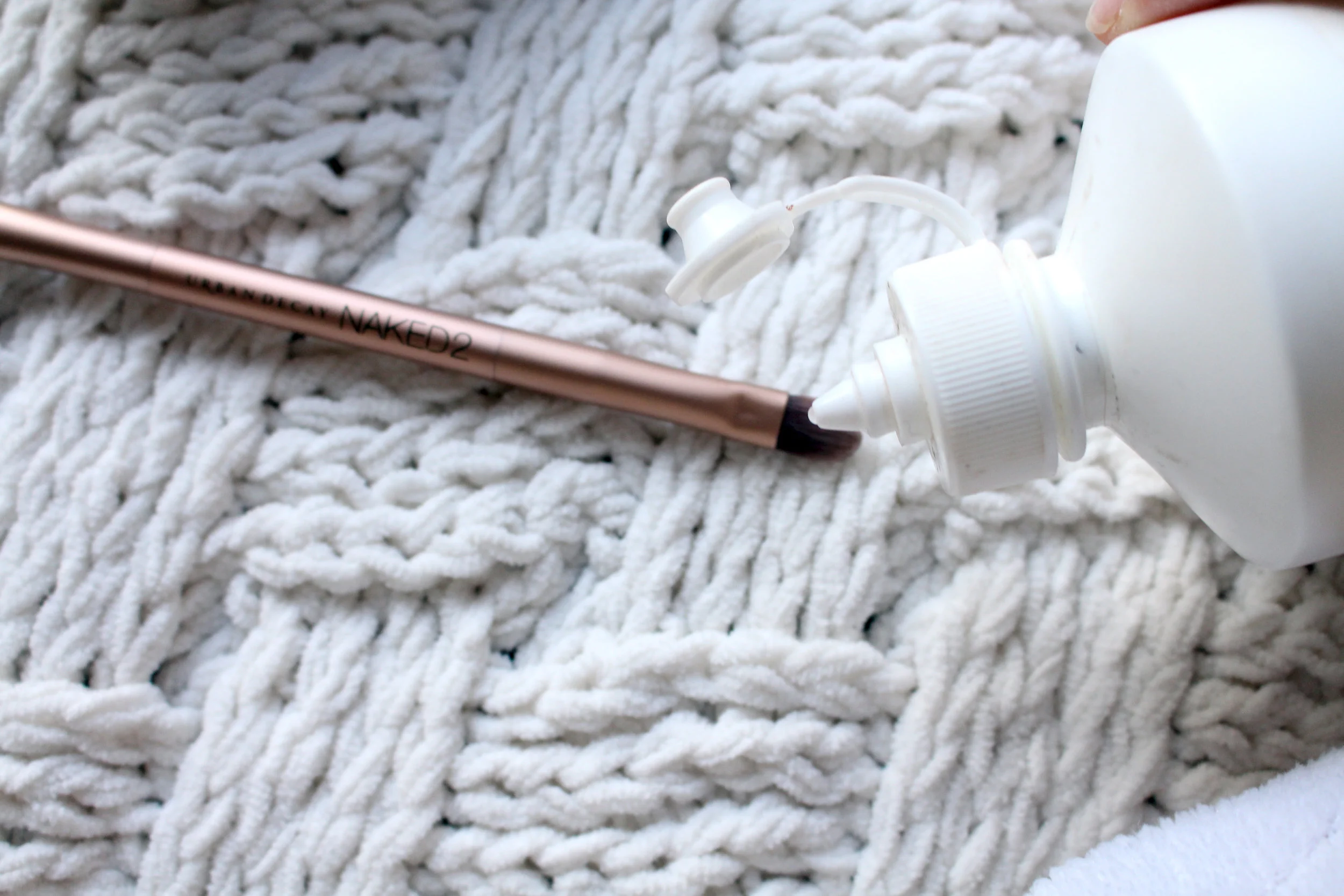 I add only enough solution to my brush to make it evenly damp (not wet or soaked!)