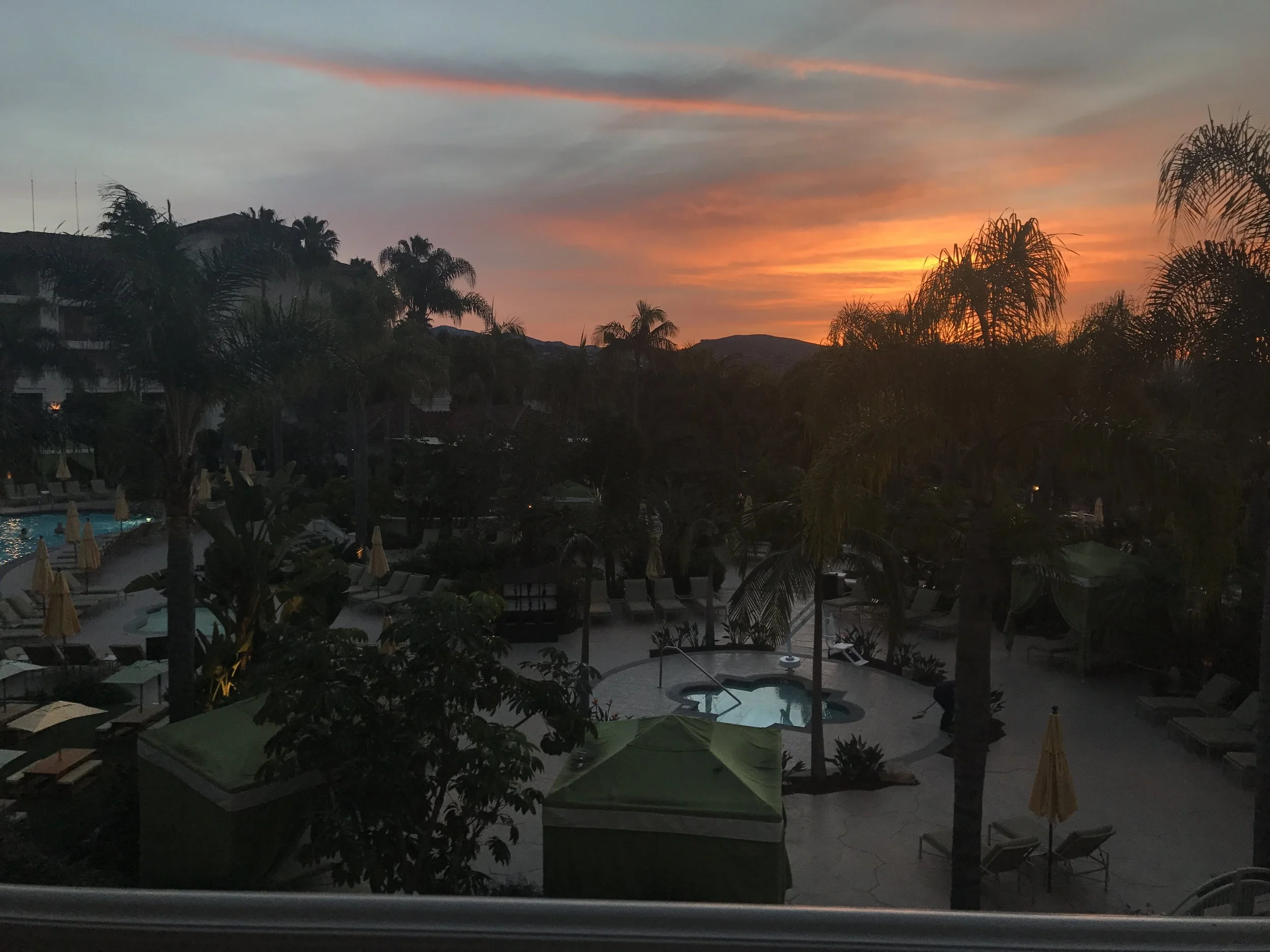 The vibrant sunrise we woke up to.
