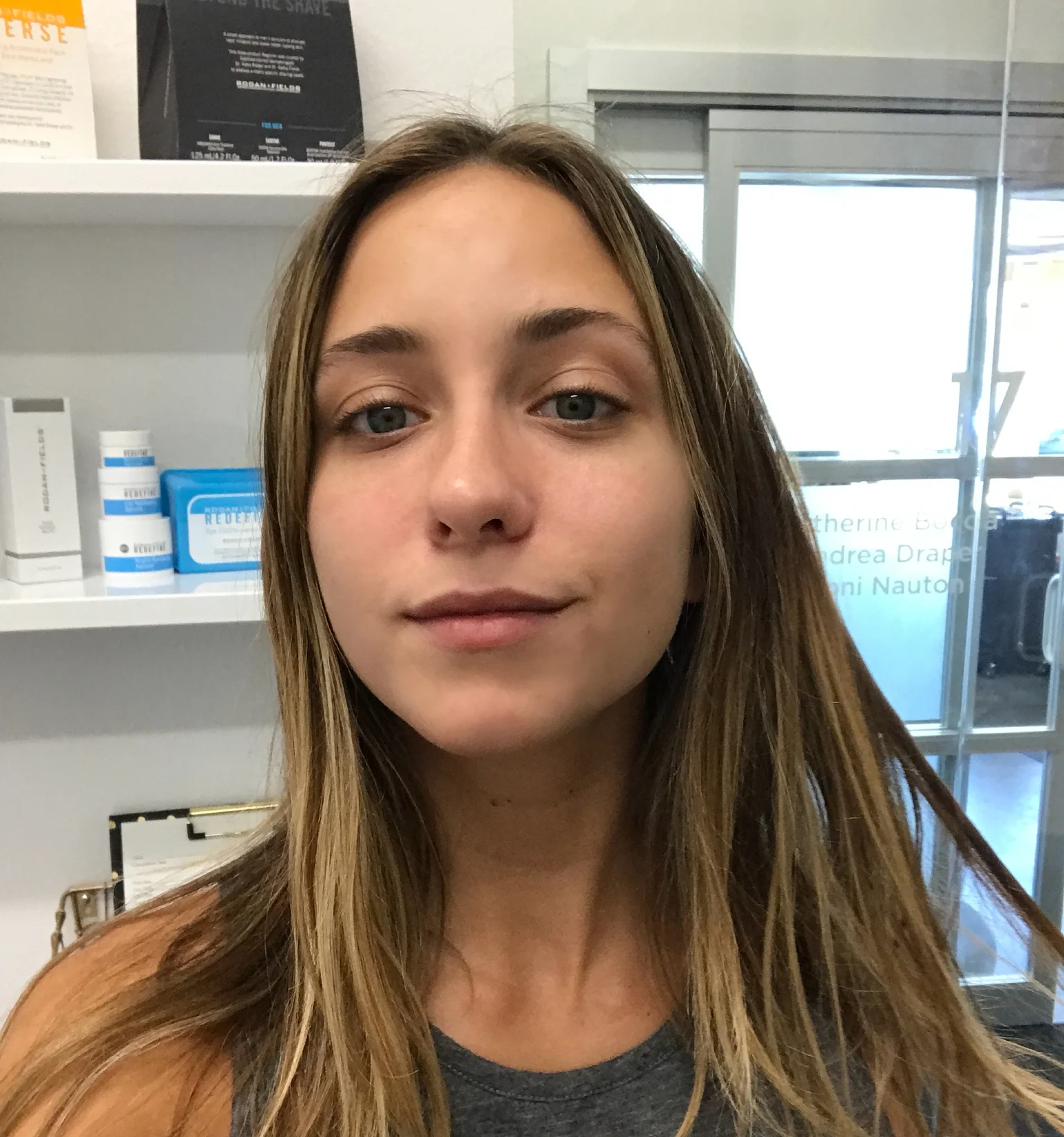 Before my first microblading session.