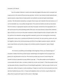 Computers 1277 Words 