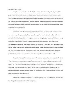 Computers 1885 Words  