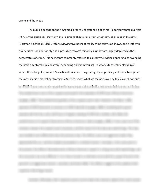 Crime and the Media 1284 Words_thumb-0.jpg