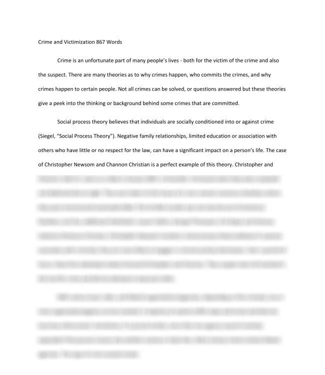 Crime and Victimization 867 Words_thumb-0.jpg
