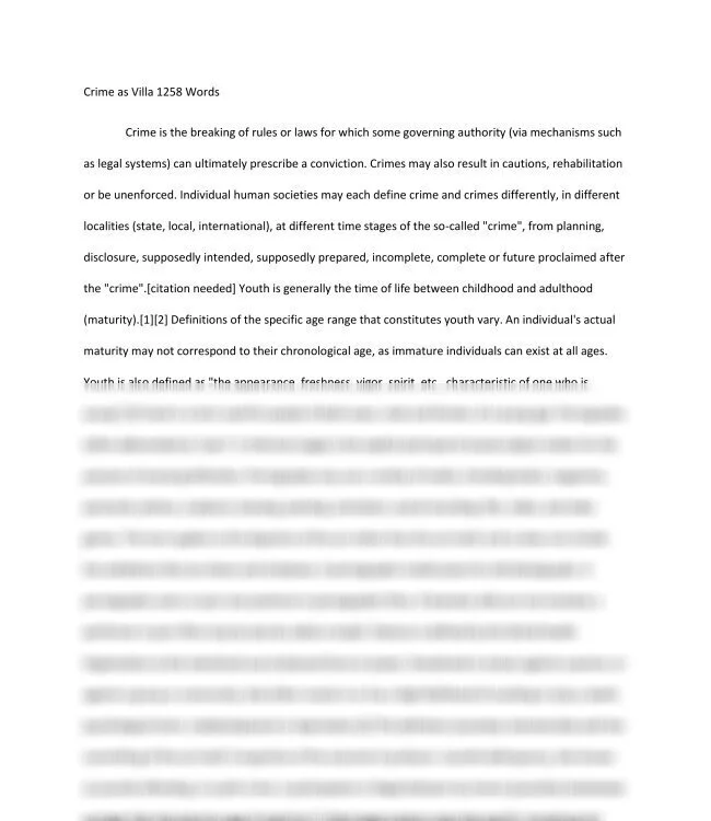 Crime as Villla 1258 Words_thumb-0.jpg