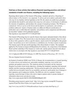Reporting Ethical Matters in the Journal of Physiology