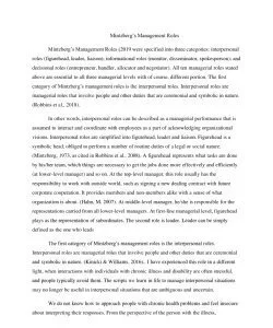 Mintzberg’s Management Roles