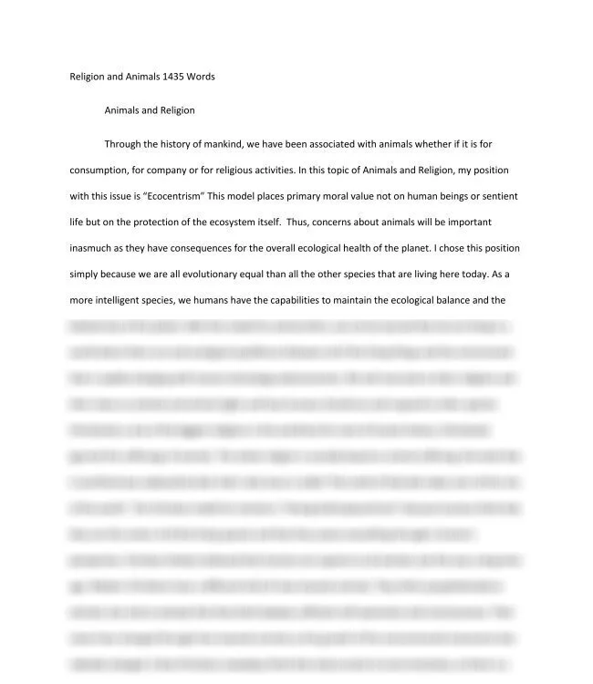 Religion and Animals 1435 Words_thumb-0.jpg