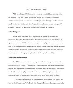 LAW_Torts and Criminal Liability