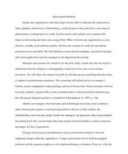 Motivational Methods