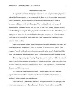 Project Management Email