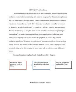 OPS WK 4 Week Four Essay