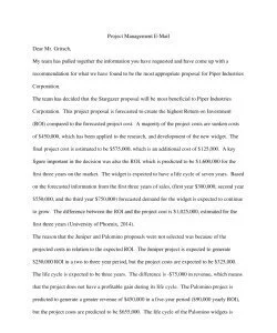 Project Management E-Mail