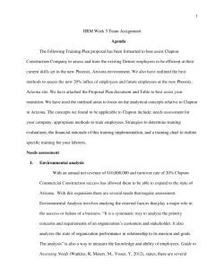 HRM Week 5 Team Assignment