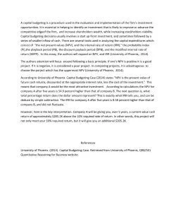 A Capital Budgeting