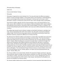 Philosophy What Is Philosophy Philosophy is integrated into every individual’s life. This essay will analyze the differences between Western, Chinese and Indian traditions. It will evaluate what it is