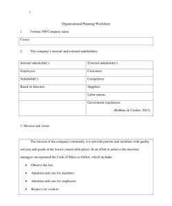 Organizational Planning Worksheet 