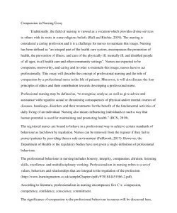 Compassion in Nursing Essay