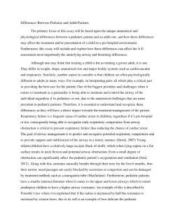 Differences Between Pediatric and Adult Patients