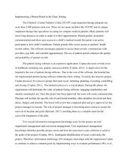 Implementing a Patient Portal in the Clinic Setting