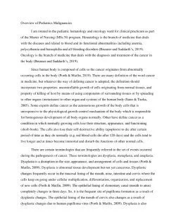 Overview of Pediatrics Malignancies