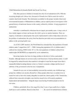 Child Malnutrition In Somalia Health And Social Care Essay