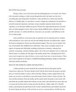 Role Of The Nurse In Labor 
