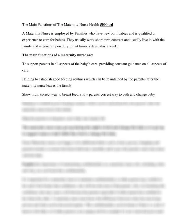 The Main Functions of The Maternity Nurse Health_thumb-0.jpg