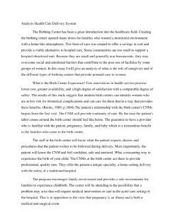 Analysis Health Care Delivery System   