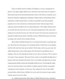 Feasibility Study Constructing Nursing Facilities  